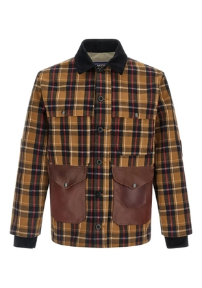 Junya Watanabe MAN x Filson checked corduroy-collar jacket - Brown