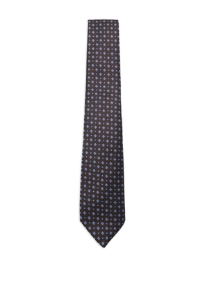 Canali patterned wool tie - Brown