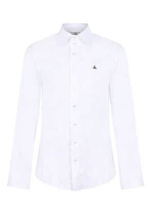 Vivienne Westwood Orb-embellished cotton-blend shirt - White