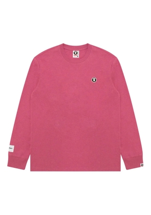 AAPE BY *A BATHING APE® logo long-sleeve T-shirt - Pink