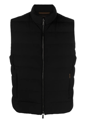 Moorer logo-tag padded-design gilet - Black