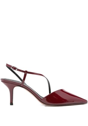 Ba&Sh 70mm Colce patent-leather cross-strap sandals - Red
