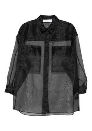 IRO sheer panelled shirt - Black