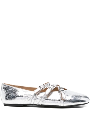 Michael Kors buckle-strap ballet flats - Silver