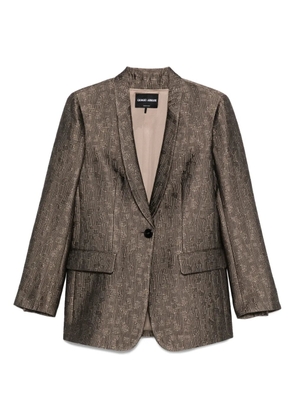 Giorgio Armani single-button blazer - Brown