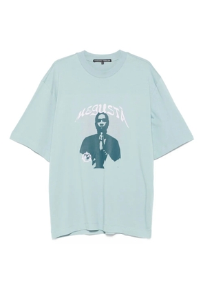 MEGUSTA Prayer graphic-print T-shirt - Blue