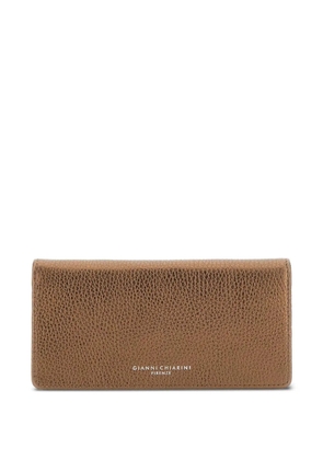 GIANNI CHIARINI metallic-finish leather wallet - Brown
