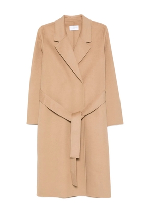 THE DYNAMIS STUDIO belted long-sleeved coat - Neutrals