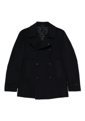 Tagliatore double-breasted wool coat - Blue