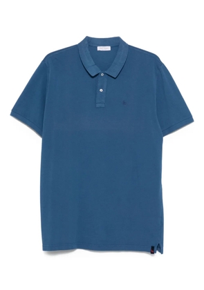 Gran Sasso embroidered cotton polo shirt - Blue