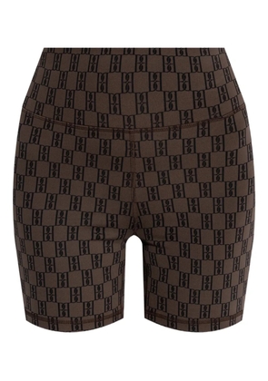By Malene Birger Siola monogram-print cycling shorts - Brown