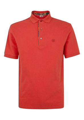 ETRO logo-detail short-sleeve polo shirt - Red