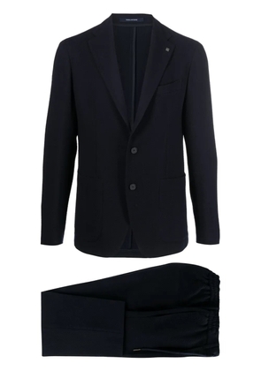 Tagliatore single-breasted textured suit - Blue