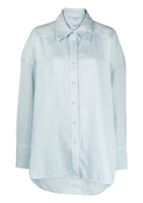 Krizia long-sleeve classic-collar shirt - Blue