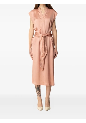 TWINSET belted midi dress - Pink