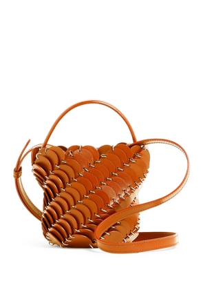 Rabanne small Pacoïo bucket bag - Brown