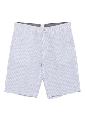 120% Lino striped linen shorts - White