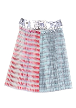 Chopova Lowena pleated carabiner skirt - Red