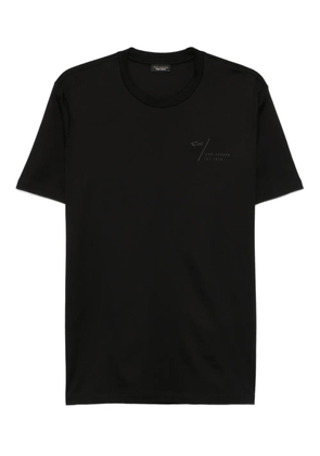 Paul & Shark logo-embroidered cotton T-shirt - Black