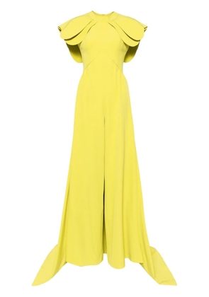Saiid Kobeisy crepe jumpsuit with back overskirt - Green