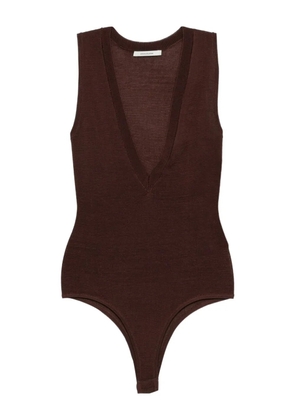 ENTIRE STUDIOS V-neck sleeveless bodysuit - Brown