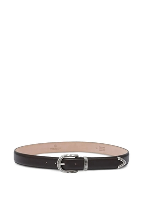 ADRIANO MENEGHETTI embellished-buckle leather belt - Brown