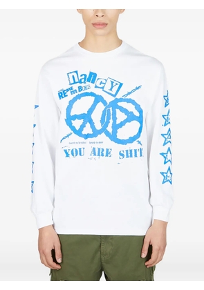 Nancy Ganz graphic-print long-sleeve T-shirt - White