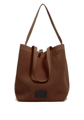 Bimba y Lola large Chihuahua mesh-knit tote bag - Brown