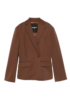Patrizia Pepe asymmetrical single-button blazer - Brown