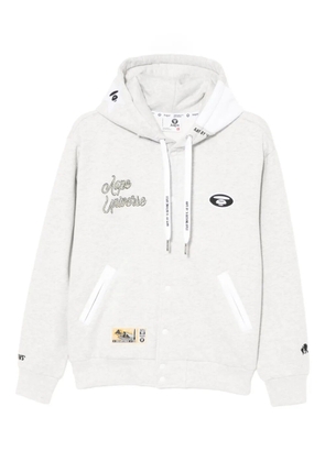 AAPE BY *A BATHING APE® logo-embroidered hoodie - Grey