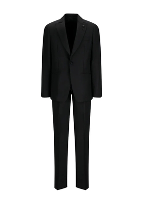 Lardini cotton single-button suit - Black