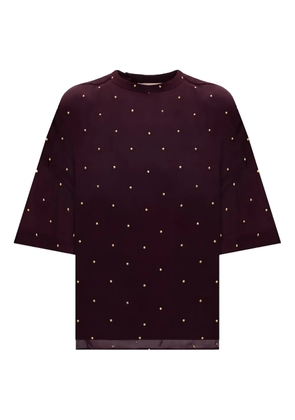 TWINSET studded short-sleeve T-shirt - Purple