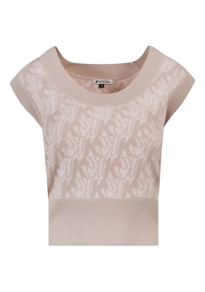 Krizia logo-pattern sweater - Neutrals