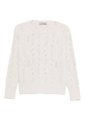 D.Exterior cable-knit sweater - Pink