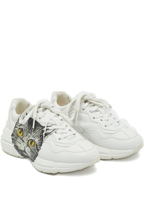 Gucci Pre-Owned Rhyton leather sneakers - White
