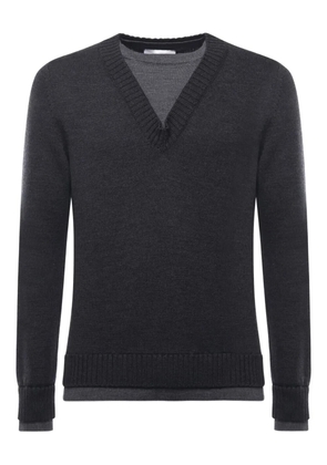 ALPHA STUDIO V-neck merino wool sweater - Black