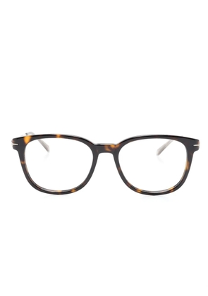 Montblanc tortoiseshell rectangle-frame glasses - Silver