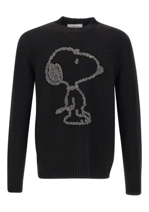 Iceberg Snoopy-embroidered crew-neck sweater - Black