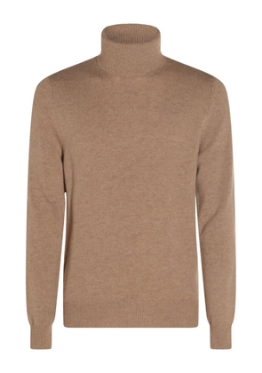 Malo mock-neck ribbed sweater - Brown