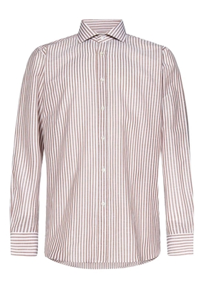 FRANZESE COLLECTION David Beckham striped spread-collar shirt - Neutrals