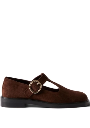 Claudie Pierlot buckle t-bar loafers - Brown