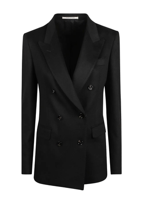 Tagliatore double-breasted cashmere blazer - Black