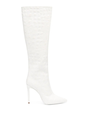 Paris Texas 110mm leather stiletto boots - White
