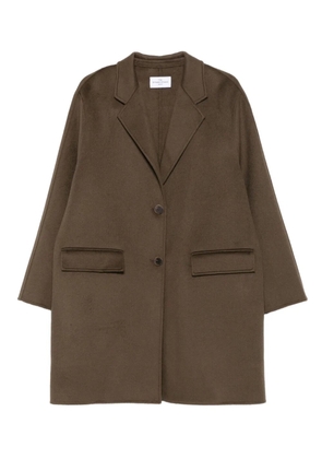 THE DYNAMIS STUDIO long-sleeves patch-pocket coat - Brown