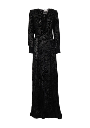 Elisabetta Franchi patterned long-sleeve dress - Black