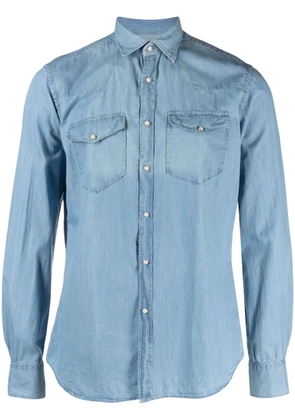 Xacus long-sleeve denim shirt - Blue