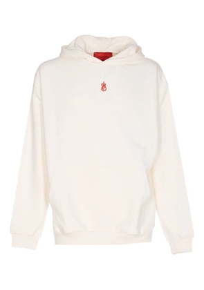 Vision Of Super flame-embroidered hoodie - White