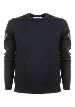 ALPHA STUDIO crew-neck long-sleeve sweater - Blue