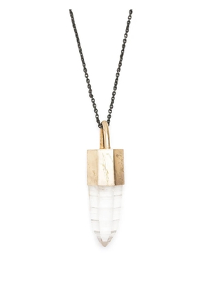 Parts of Four Talisman quartz pendant necklace - Black