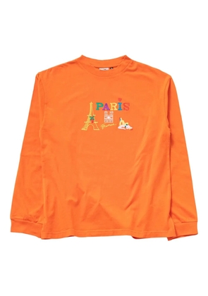 CARNE BOLLENTE Kisses From Paris embroidered t-shirt - Orange